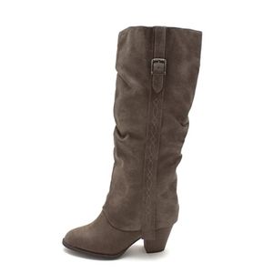 Super cute Jellypop Roslyn Heeled Taupe Boots Size 8.5